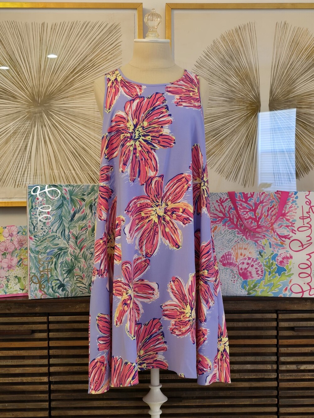 🦄HTF Lilly Pulitzer Molly Haynes Party Girl Trapeze Swing Dress Dahlia Purple